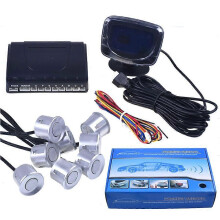 Capteur de stationnement de voiture à écran LCD (rouge) 8 capteurs parktronic électromagnétique système