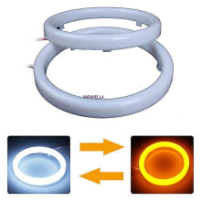 (70mm) Anneaux de halo de voiture Angel Eyes LED blanc et jaune 60/70/80/90/95/100/110/120 MM Moto Voiture