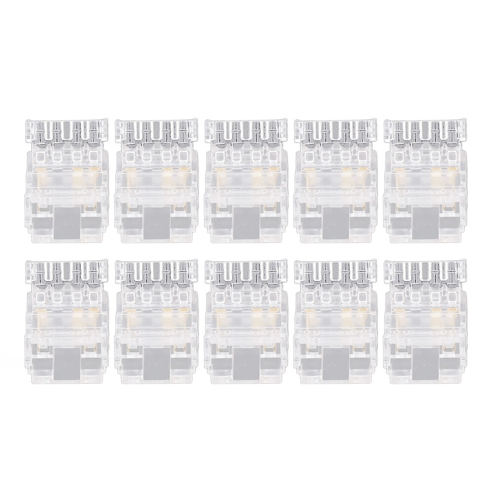 Reliable 3Pin 10Mm Cob Led Strip Connectors 10Pcs Tool-Free Install 7631339389752
