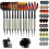 Lot de 12 fléchettes à pointe souple pour cible électronique - OLY MAGIC - Drapeau national - Noir 1