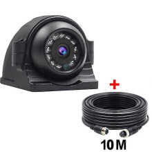 (AHD Camera-10M)12 LED 1080P fordons AHD vänster/höger sidokamera 12V för tung lastbil/släp/bil