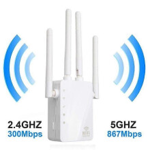 Répéteur Wi-Fi MOONMINI 1200 Mbps double bande, répéteur mural, 4 antennes, extension de portée Wi-Fi
