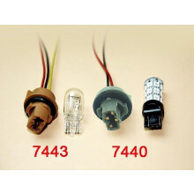 (7440) Skuer 2pcs T20 LED socket 7440 7443 LED ampoule support adaptateur connecteur lampe faisceau