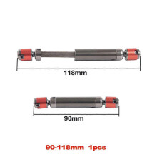 (1 st 90 mm-118 mm) 1 st intern spline metall drivaxel för 1/10 RC Rock Crawler Axial SCX10 90046 Wraith