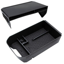 Lot de 2 boîtes de rangement pour accoudoir central de voiture, plateau de rangement, accessoires d'intérieur