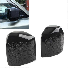 (Ljussvart) 2 st Bil Exteriör Backspegel Cover Trim Tillbehör för Land Rover Defender 90