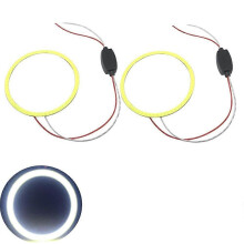 (Blanc 2 pièces 130 mm sans couvercle) 2 pièces 130 mm 140 mm COB Angel Eyes sans couvercle Auto Halo