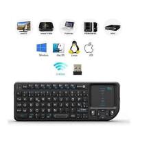 Avec Touchpad Rii Mini Clavier K01X1 sans fil AZERTY 24 GHz pour PC PAD XBox 360 PS3 TV box Google Android