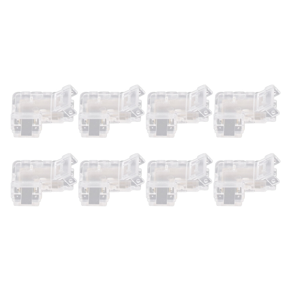 Cob Led 8Mm Strip Light Connectors 2Pin L Shaped 8Pcs No Soldering 9461339389838
