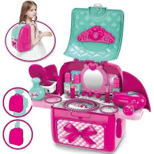 Portagioie per bambine - Regalo giocattolo 2 in 1 per principessa - Rosso e rosa - 23 pezzi