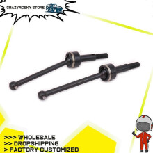 RCAWD 2PCS IronUniversal Drive Joint Shaft Axle For Rc Hobby Car 1/10 Hpi Rs4 Dog Bone Cvd 116034 113714