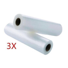 3 rullar matprägling Vakuumförseglingsfilmrulle 28cm x 5m Vakuumfilmrulle för säkerhetspåse
