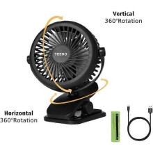 Ventilateur USB de bureau rotatif à 360 avec batterie, petit ventilateur tondeuse puissant et silencieux