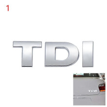 (1)3D Alfabet Emblem Dekal Bil Bagage Dekoration Bilstyling TDI Badge Emblem Dekal bil Dekal Tillbehör