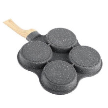 Poêle à omelette 4 trous CHR pour œufs, hamburgers, jambon, crêpes, poêles antiadhésives AB077