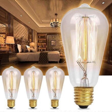 3x E27 Vintage Retro Edison glödlampor 40W E27 220V Industriell stil antik glödlampa