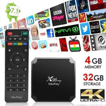 TV-Box – WEIRAY 4 GB + 32 GB X96mini Smart Multimedia-Decoder Android 7.1 Amlogic S905W Quad Core 4K