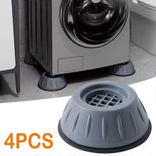 Lot de 4 tapis de protection anti-vibrations pour machine à laver, antidérapants et silencieux - Biebeiata