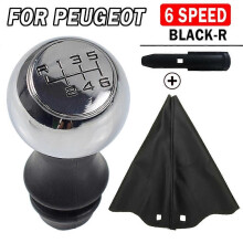 (6 Speed-Set)5 6 Speed Car MT Växelspaksknopp Spak Skifter Handtag Stick För Peugeot 106 206 301 306