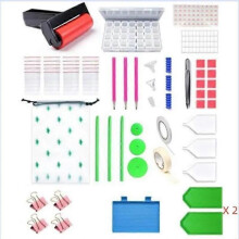 Accessoires de peinture diamant - Diamant - 53 pièces - Outils de peinture - Boîte de rangement - Mixte