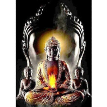 Peinture diamant Bouddha Moine DIY 5D Peinture diamant Ronde Complète Mosaïque Diamant Rond Image Diamant