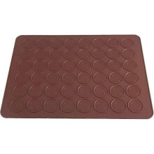 Moule à macarons en silicone KIMISS - 48 cavités - Marron - Convient au congélateur - Tapis de pâtisserie