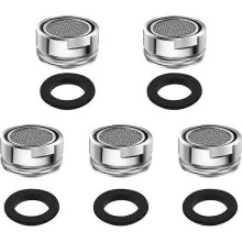 Lot de 5 filtres de robinet avec joint, aérateur économiseur d'eau, filtre de robinet en acier inoxydable,