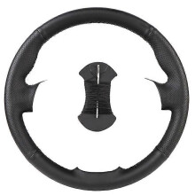 (Zwart) DIY aangepaste auto stuurhoes voor Ford Mondeo Mk4 2007-2012 S-Max 2008 leren stuur