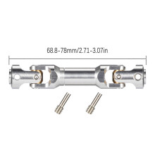 (68,8-78 mm) Kraftig drivaxel härdad drivaxel i rostfritt stål för 1/10 RC Crawler SCX10 II III