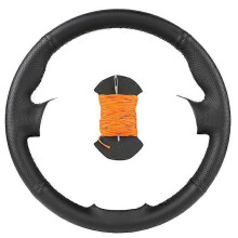 (Oranje) DIY aangepaste auto stuurhoes voor Ford Mondeo Mk4 2007-2012 S-Max 2008 leren stuur