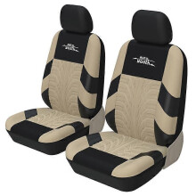 (BEIGE) Funda protectora para asiento delantero de coche, juego completo, universal, compatible con
