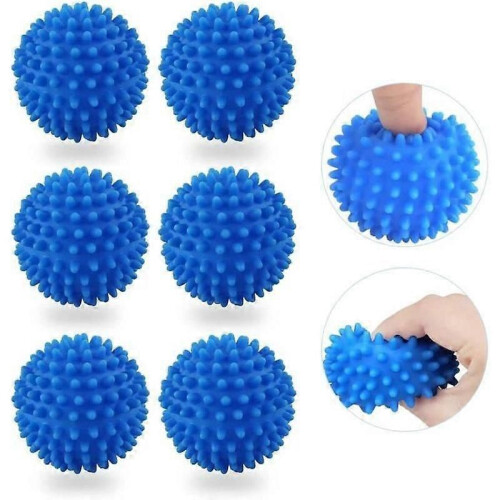 6 bolas para secadora, reutilizables, antipelusas para lavadora, para limpiar ropa.