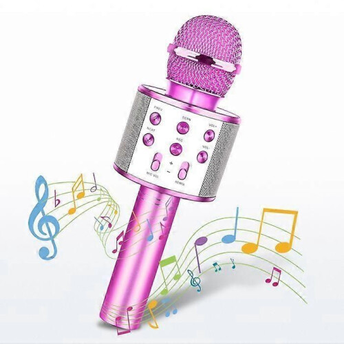 Microfono Karaoke Wireless, ATOPDREAM, Microfono USB Bluetooth, Microfono Wireless, Regali per Ragazze