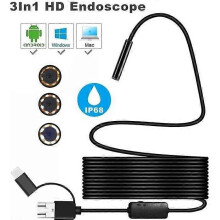 BLCR 8mm waterdichte IP68 1200P HD 3-in-1 computer endoscoopbuis, 8 LED's inspectiecamera endoscoop