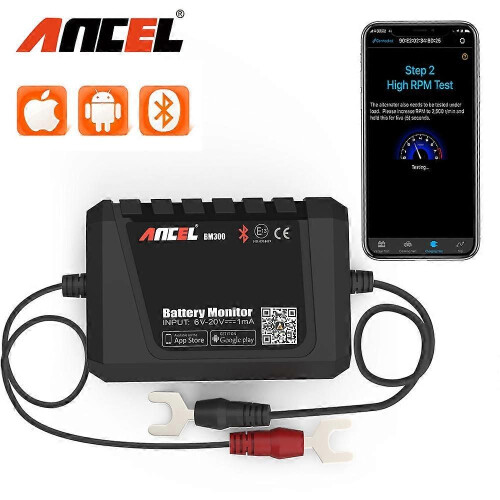 ANCEL BM300 Batteritestare Bluetooth Analyzer 12V Bil elektrisk krets Vevtest Spänningstest Android