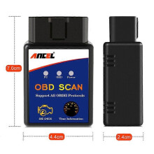 ANCEL ELM327 V1.5 Bilkodläsare PIC18F25K80 Chip OBDII Diagnostikverktyg PK ICAR2 OBDSCAN Scanner för