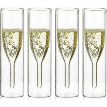 champagneglazen, champagneglazen, dubbelwandige kristallen champagneglazen, voor bruiloften, feesten,