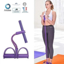Artizlee Multifunktionellt Fitness Resistance Band för Elastic Traction Sport Gymnastik