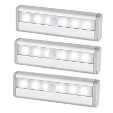 3 st rörelsesensorlampa, automatisk nattlampa, garderobslampa, trapplampa, skåpslampa, nattlampa