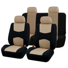 (BEIGE)AUTOYOUTH Autostoelhoezen Complete Set Autostoelbeschermhoes Voertuigstoelhoezen Universeel
