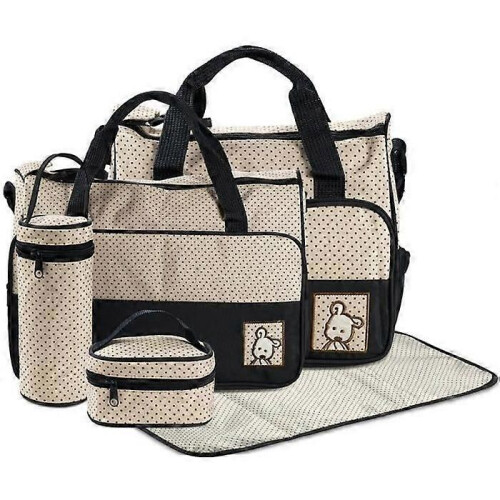 Lot de 5 sacs à langer pour maman et bébé - Noir