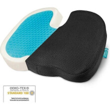Beautissu Ortopedisk Gel Memory Foam Sittdyna BeauErgo GS Gel Sittdyna för stol och bil - 45x35x7