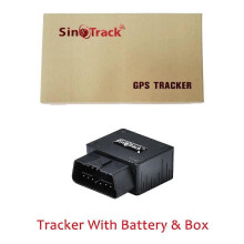 (Batteri och box) 16 PIN OBD Mini GPS Tracker Interface Plug Play Bil GSM Fordonsspårningsenhet Liten