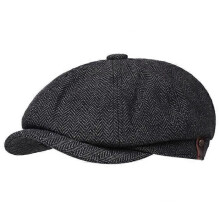 Baret - Vintage Tweed - Peaky Blinders - Zwart - Heren - Herfst/Winter