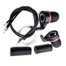 (Zwart) Fiets Shift Speed Stuur 3x7 Fiets Twist Versnellingshendels Grips MTB Fiets Versnellingshendels