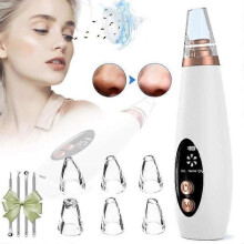 Uppladdningsbar Blackhead dammsugare med 3 lägen 6 sugsonder 4 Bonus Blackhead borttagningssatser