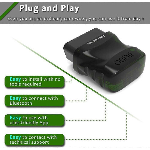 (ELM327 V1.5)Bluetooth ELM327 V1.5 Auto OBD Scanner Code Reader Tool Bildiagnosverktyg Super MINI