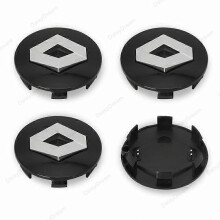 4OD57mm Radmitte-Radkappen für Renault-Abzeichen-Logo, Schwarz