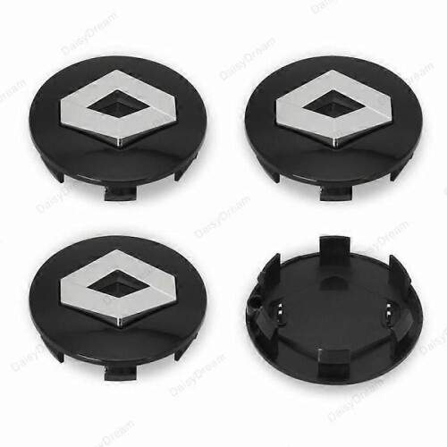 Coprimozzi ruota 4OD57mm per logo Renault, neri