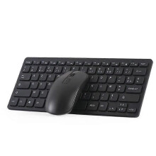 Clavier français Ensemble clavier et souris sans fil pour Windows Clavier français AZERTY - Noir